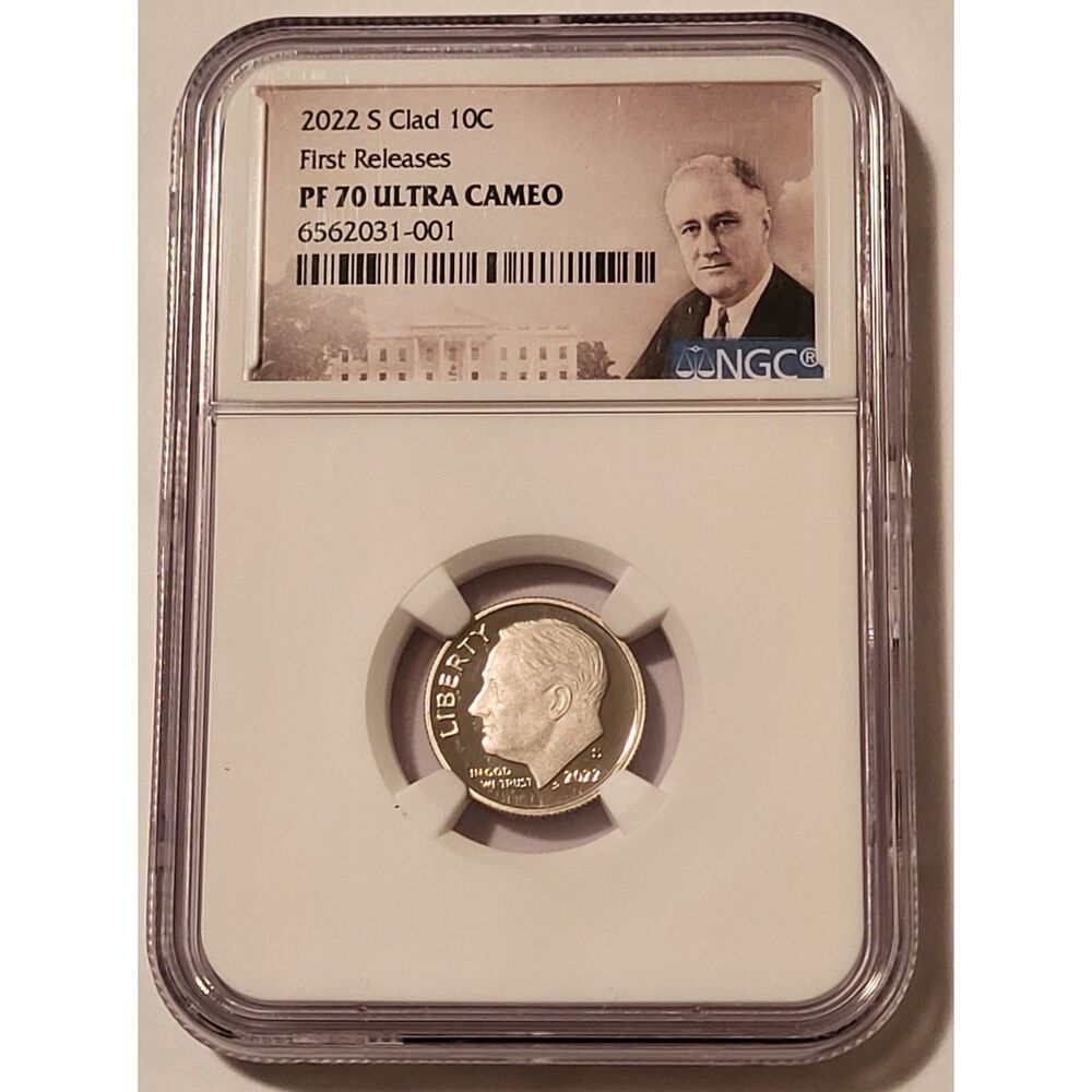 2022 S Clad Roosevelt Dime Proof PF70 UC NGC Portrait Label
